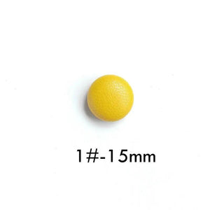 10 Pack 15mm 20mm Faux Leather Round Cloth Buckle DIY Button Jewelry Material
