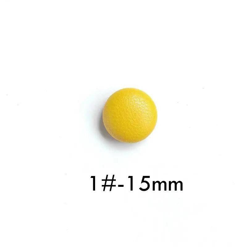 10 Pack 15mm 20mm Faux Leather Round Cloth Buckle DIY Button Jewelry Material