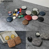 10 Pack 15mm 20mm Faux Leather Round Cloth Buckle DIY Button Jewelry Material