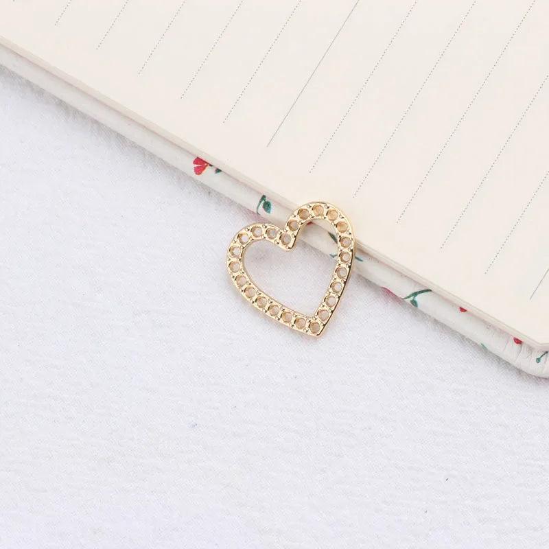 10pcs European American Alloy Love DIY Earrings Bracelets Pendant