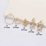 10pcs European American Alloy Love DIY Earrings Bracelets Pendant