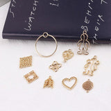 10pcs European American Alloy Love DIY Earrings Bracelets Pendant