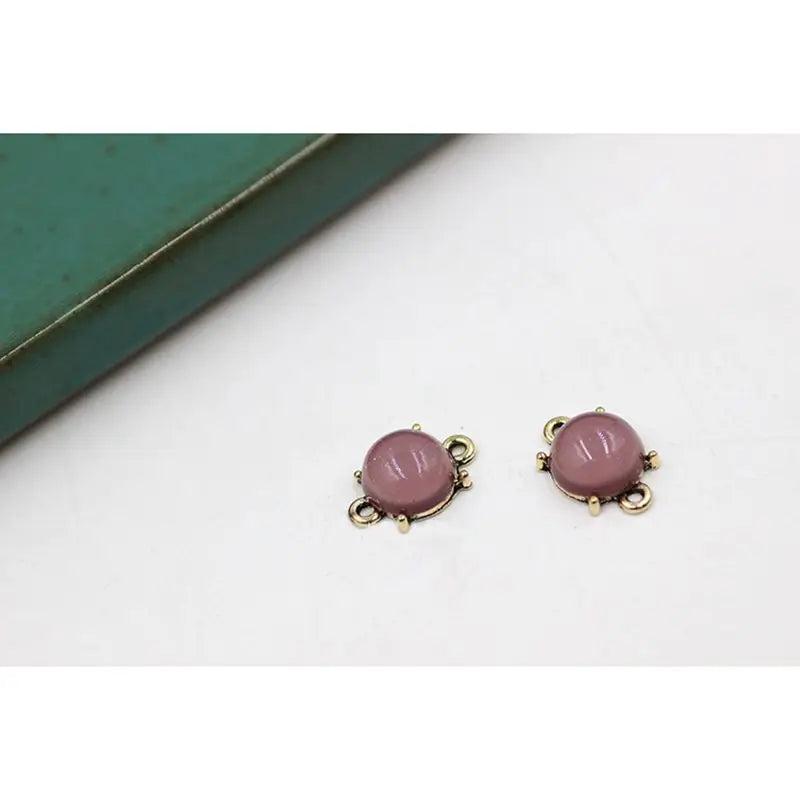 DIY Jewelry Earrings Material Accessories Retro Alloy Inlaid 10pcs