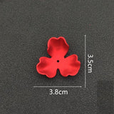 20 PCS Red Petals Acrylic Flowers Bead Caps DIY Jewelry Accessories