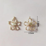 10 PCS Metal Alloy Flowers Pendant DIY Jewelry Making