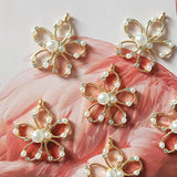 10 PCS Metal Alloy Flowers Pendant DIY Jewelry Making