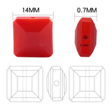 20Pcs 14MM Faceted Crystal Cube Beads for DIY Jewelry Making