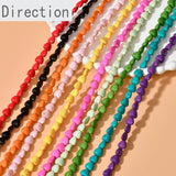 8mm Turquoise Peach Heart Beads for DIY Jewelry, 50pcs
