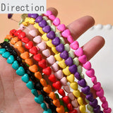8mm Turquoise Peach Heart Beads for DIY Jewelry, 50pcs