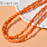 8mm Turquoise Peach Heart Beads for DIY Jewelry, 50pcs