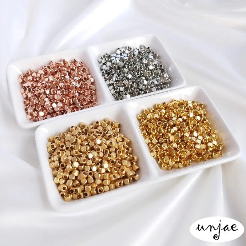 Small Square Beads Loose Beads diy Pearl Crystal Jade Separate Beads