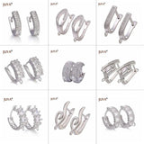 Rose Copper Zircon Crystal Earring Clasp Hooks DIY Earrings Findings Jewelry