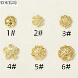 925 Silver Bead-Caps Sterling Hollowed Bead Caps DIY Jewelry Findings