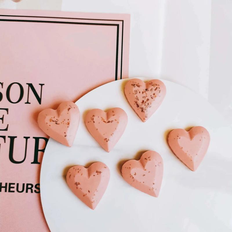 Acrylic Plastic Heart Flower Earring Pendant 6pcs