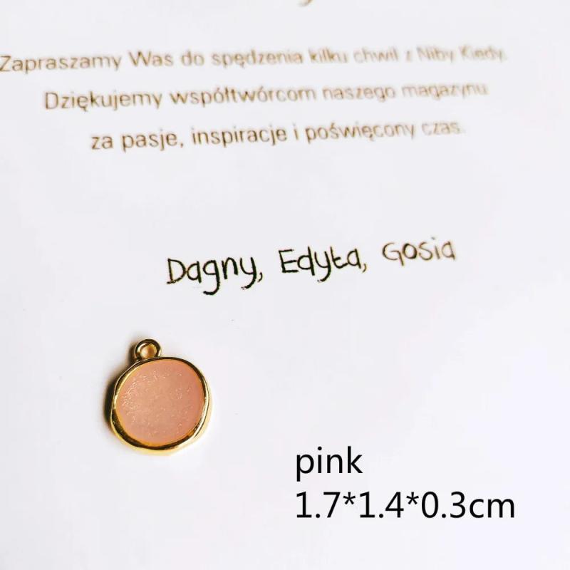 Enamel Alloy Round Pendant Earring Components for DIY Jewelry