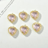 Crooked Heart Crystal Pendant Ear Stud Necklace Ornament 2pcs