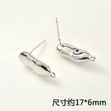 18K Copper-Plated Irregular Earrings DIY Accessory