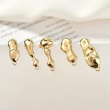 18K Copper-Plated Irregular Earrings DIY Accessory