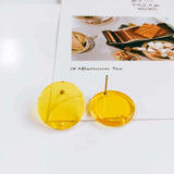 Resin Transparent Stud Earrings Accessories for Women