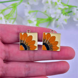 Enamel Flower Charm Jewelry Making Supplies Bulk Craft