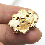 5-Piece Metal Button Decoration Clothing Accessory