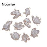 2pcs Freshwater Baroque Pearl Pendants Charms DIY Jewelry Making 19x22mm