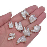 2pcs Freshwater Baroque Pearl Pendants Charms DIY Jewelry Making 19x22mm