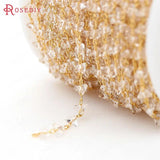 24K Brass & Glass Beads Necklace Chains Jewelry Making Supplies