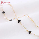 24K Brass & Glass Beads Necklace Chains Jewelry Making Supplies
