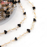 24K Brass & Glass Beads Necklace Chains Jewelry Making Supplies