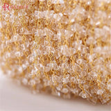 24K Brass & Glass Beads Necklace Chains Jewelry Making Supplies