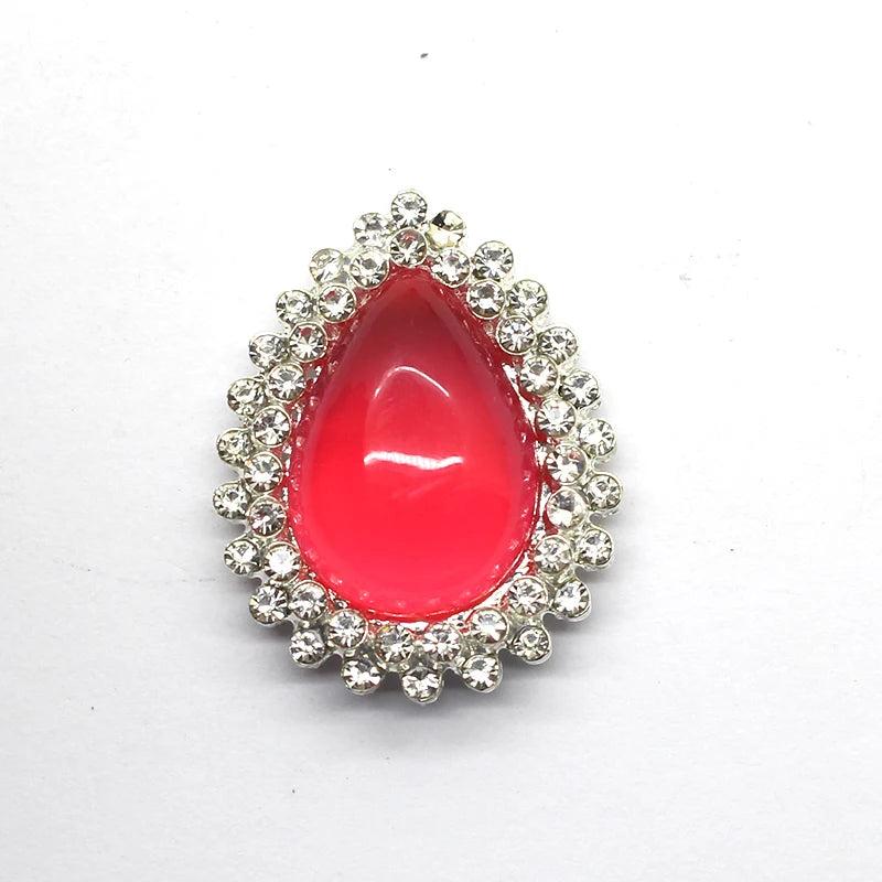 10Pcs Alloy Cat Eye Mix Water Drop DIY Wedding Dress Jewelry