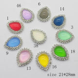 10Pcs Alloy Cat Eye Mix Water Drop DIY Wedding Dress Jewelry