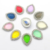 10Pcs Alloy Cat Eye Mix Water Drop DIY Wedding Dress Jewelry