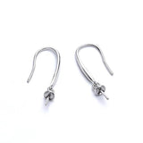 0.4MM S925 Sterling Silver Pearl Ear Hook Earrings Gold-Plated