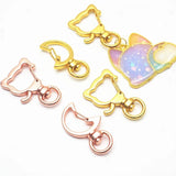 10pcs Metal Moon Cat Lobster Clasp Key Hooks DIY Bag Jewelry DIY