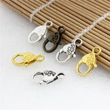 20pcs Flower Carved Heart Lobster Clasp Hooks DIY Accessory