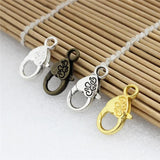 20pcs Flower Carved Heart Lobster Clasp Hooks DIY Accessory