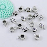 50pcs Zinc Alloy Charm Pendant Bails Cord End DIY Jewelry Making Accessories