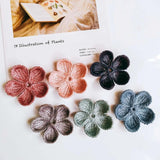 10pcs Flower Wool Beads Pendant Necklace Earring Supplies for Jewelry Making