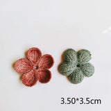 10pcs Flower Wool Beads Pendant Necklace Earring Supplies for Jewelry Making