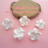 20pc Polymer Clay Flowers Beads Frangipani for Hair Jewelry DIY