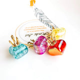 Rhinestone Crystal Pendant Charms Necklace Accessories for Jewelry Diy, 6pcs