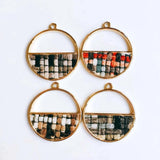 Round Wool Stuff Spacer Pendant Necklace Supplies 4pcs