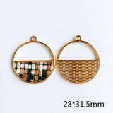 Round Wool Stuff Spacer Pendant Necklace Supplies 4pcs