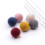 Wool Ball Eardrop Pendant Charms Earrings Accessories 12pcs