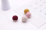Wool Ball Eardrop Pendant Charms Earrings Accessories 12pcs