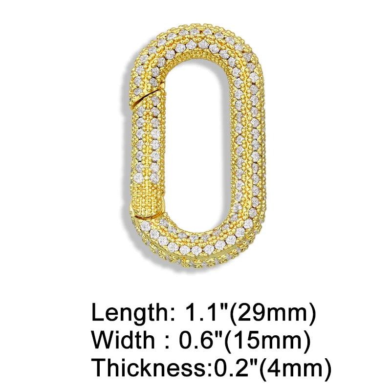 DIY Pendant Carabiner Ovals Screw Clasps for Mesh Chains