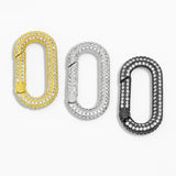 DIY Pendant Carabiner Ovals Screw Clasps for Mesh Chains