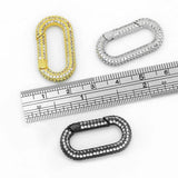 DIY Pendant Carabiner Ovals Screw Clasps for Mesh Chains